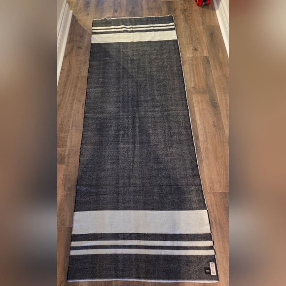 ASOS Oversized Black and Cream Striped Scarf - Picture 8 of 8